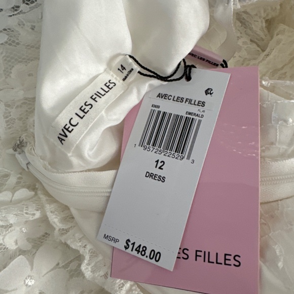 Avec Les Filles LACE CUT-OUT TIERED MINI DRESS - Picture 7 of 7